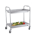 Stainless Steel 2 Tiers Serving Hand Trolley cart